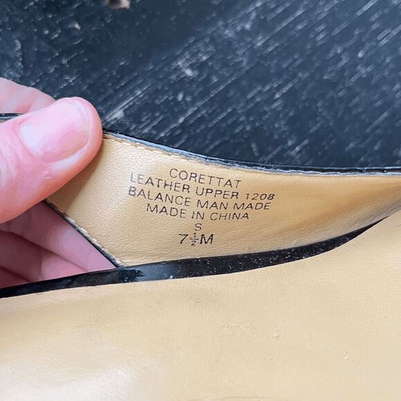 Y2K Easy Spirit Black Patent Slingback Block Heels Buckle 7.5 - Picture 5 of 9